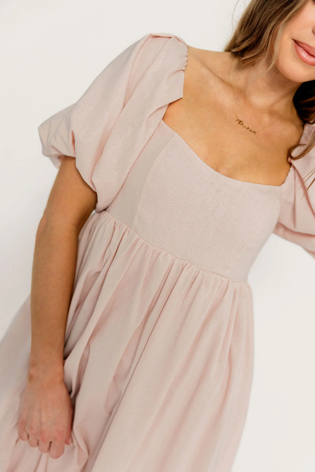 Hamilton Midi Dress in Pink - Bump Friendly and Inclusive Sizing (S-2XL) - Image 6