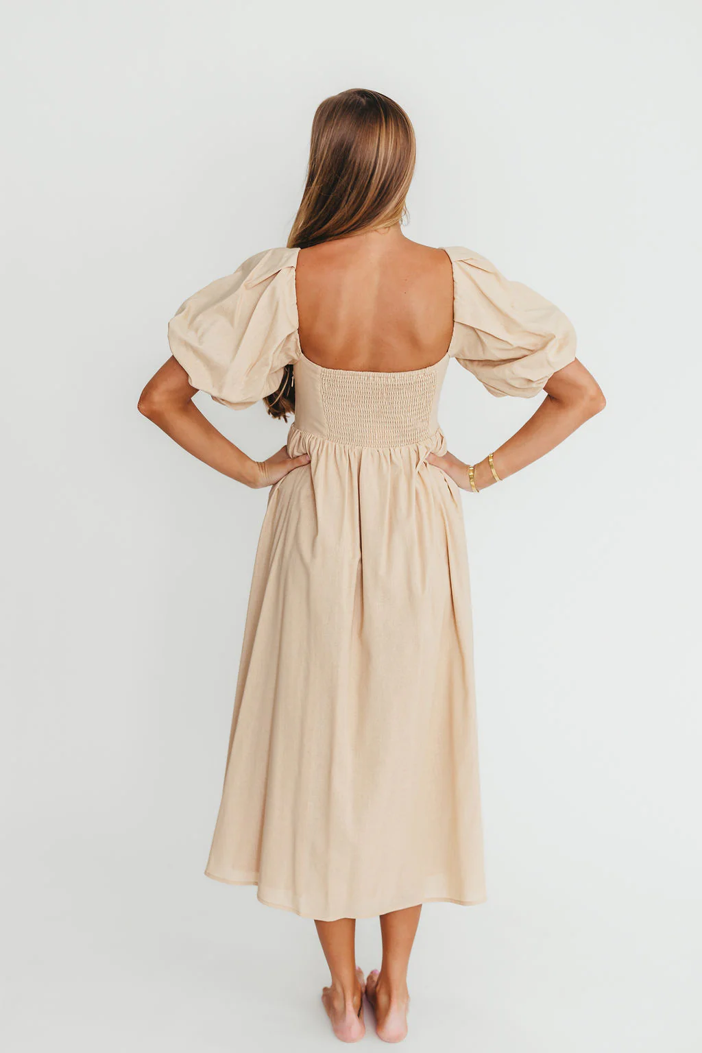 Hamilton Midi Dress in Taupe - Bump Friendly and Inclusive Sizing (S-2XL) - Image 14