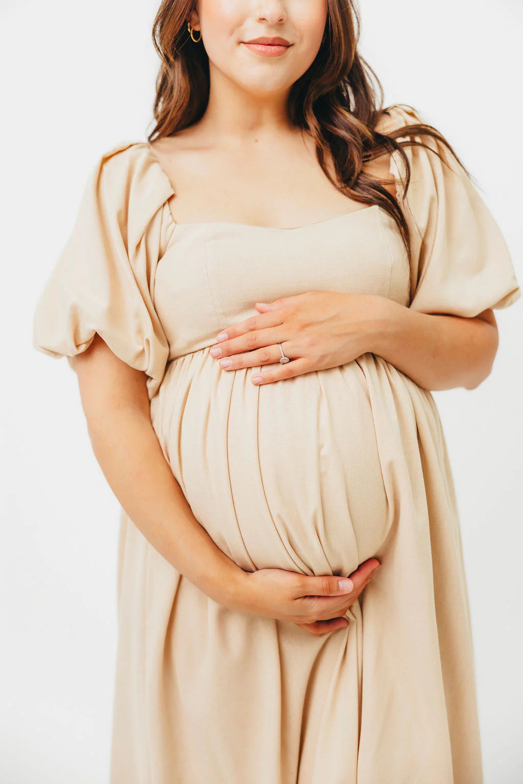 Hamilton Midi Dress in Taupe - Bump Friendly and Inclusive Sizing (S-2XL) - Image 21