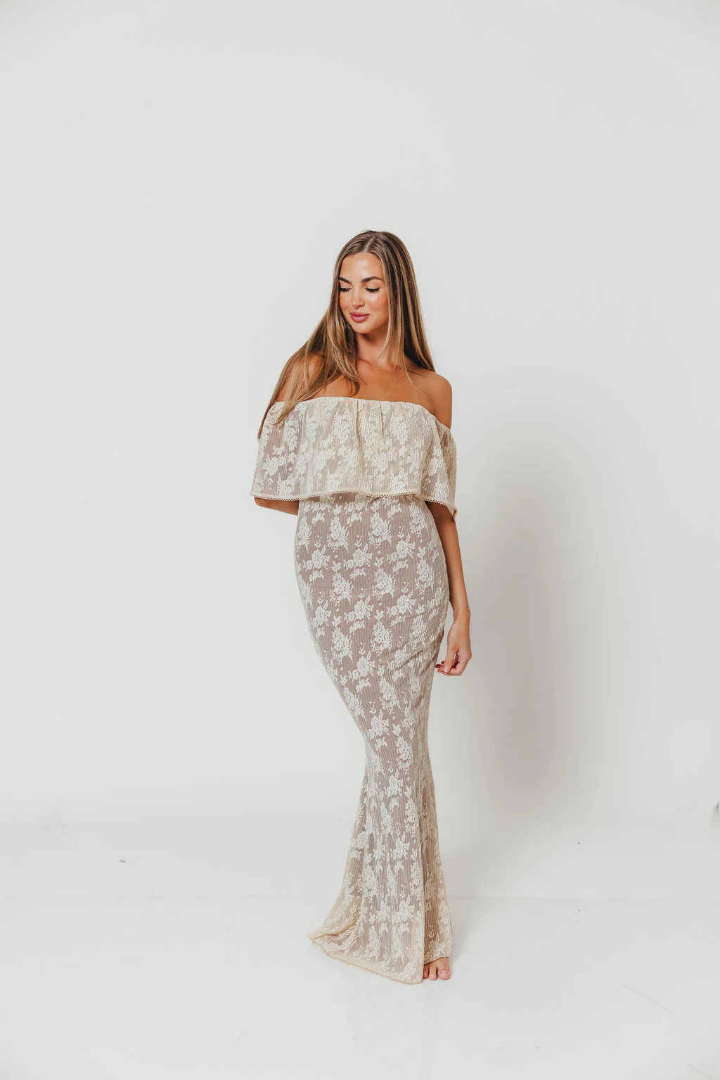 Reverie Maxi Dress in Vintage Style Lace