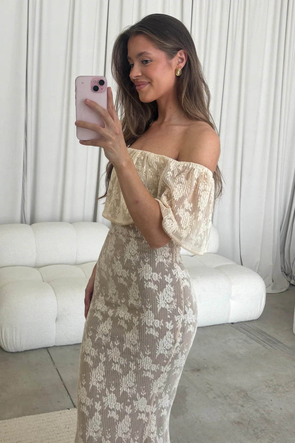 Reverie Maxi Dress in Vintage Style Lace - Image 11