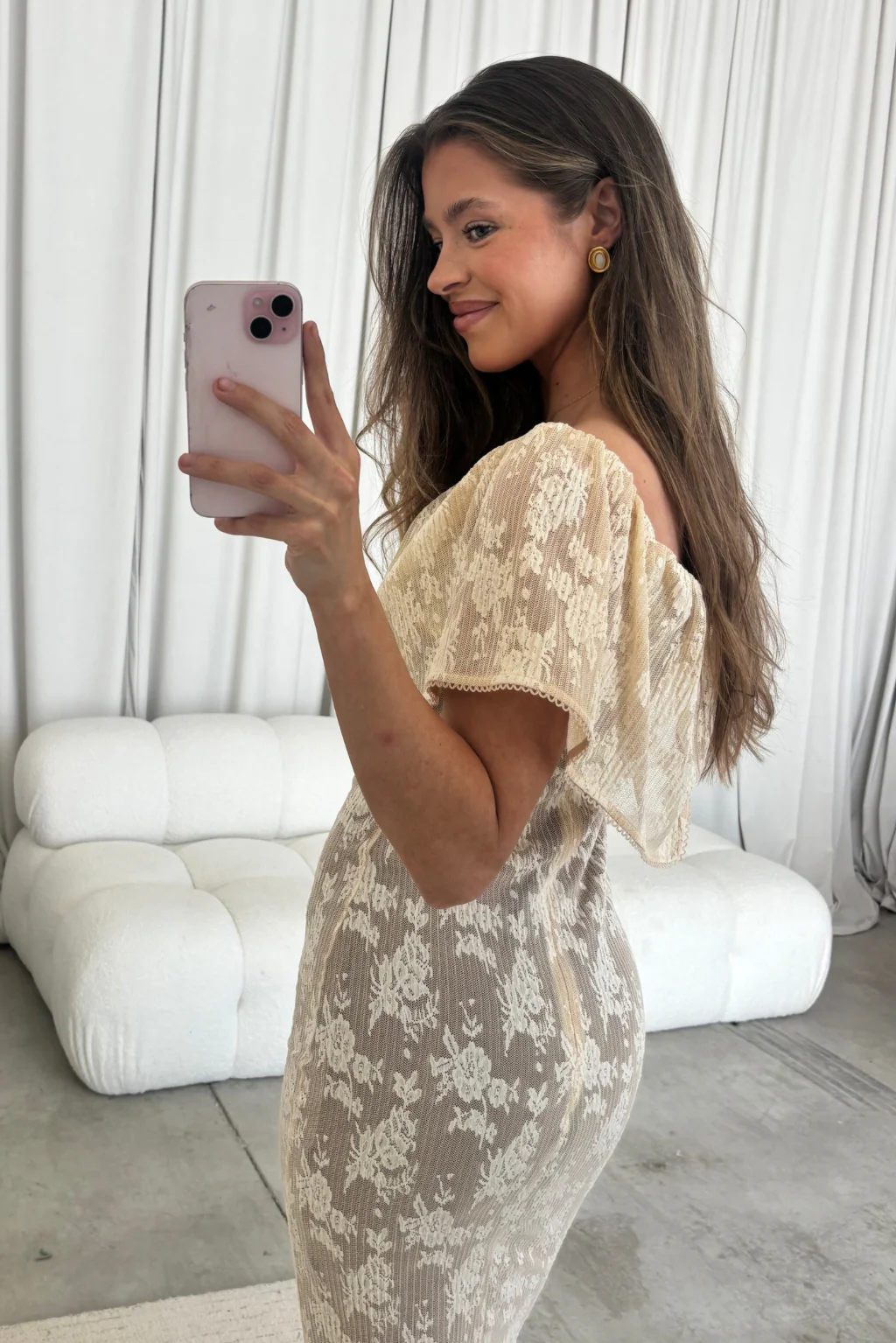 Reverie Maxi Dress in Vintage Style Lace - Image 12