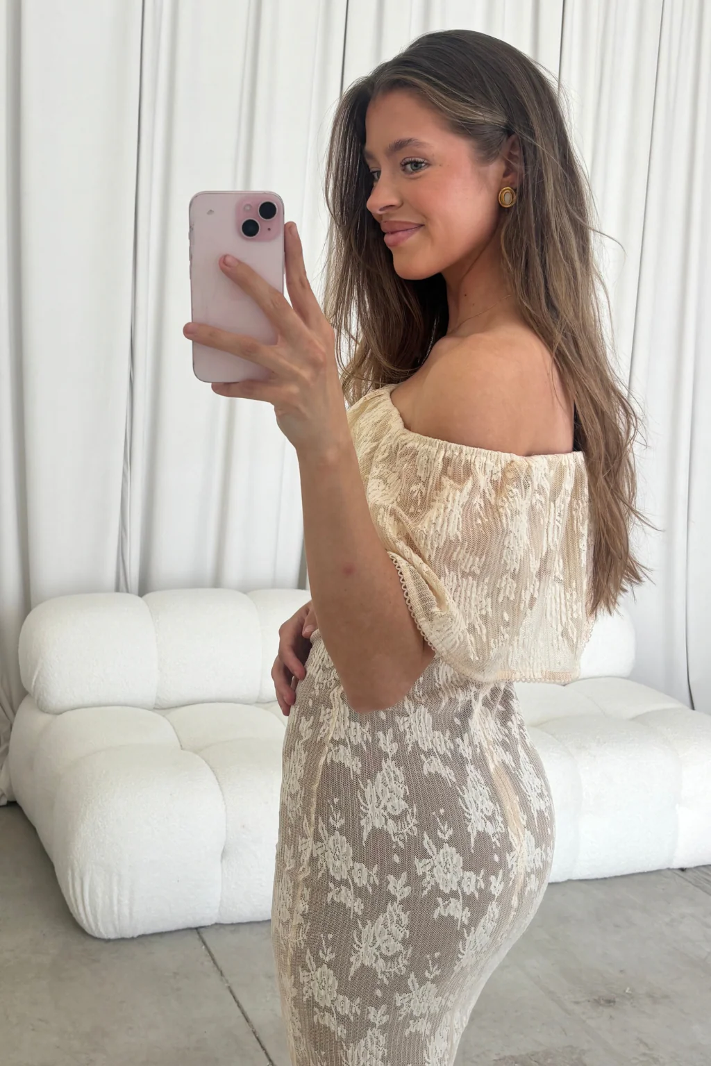 Reverie Maxi Dress in Vintage Style Lace - Image 16
