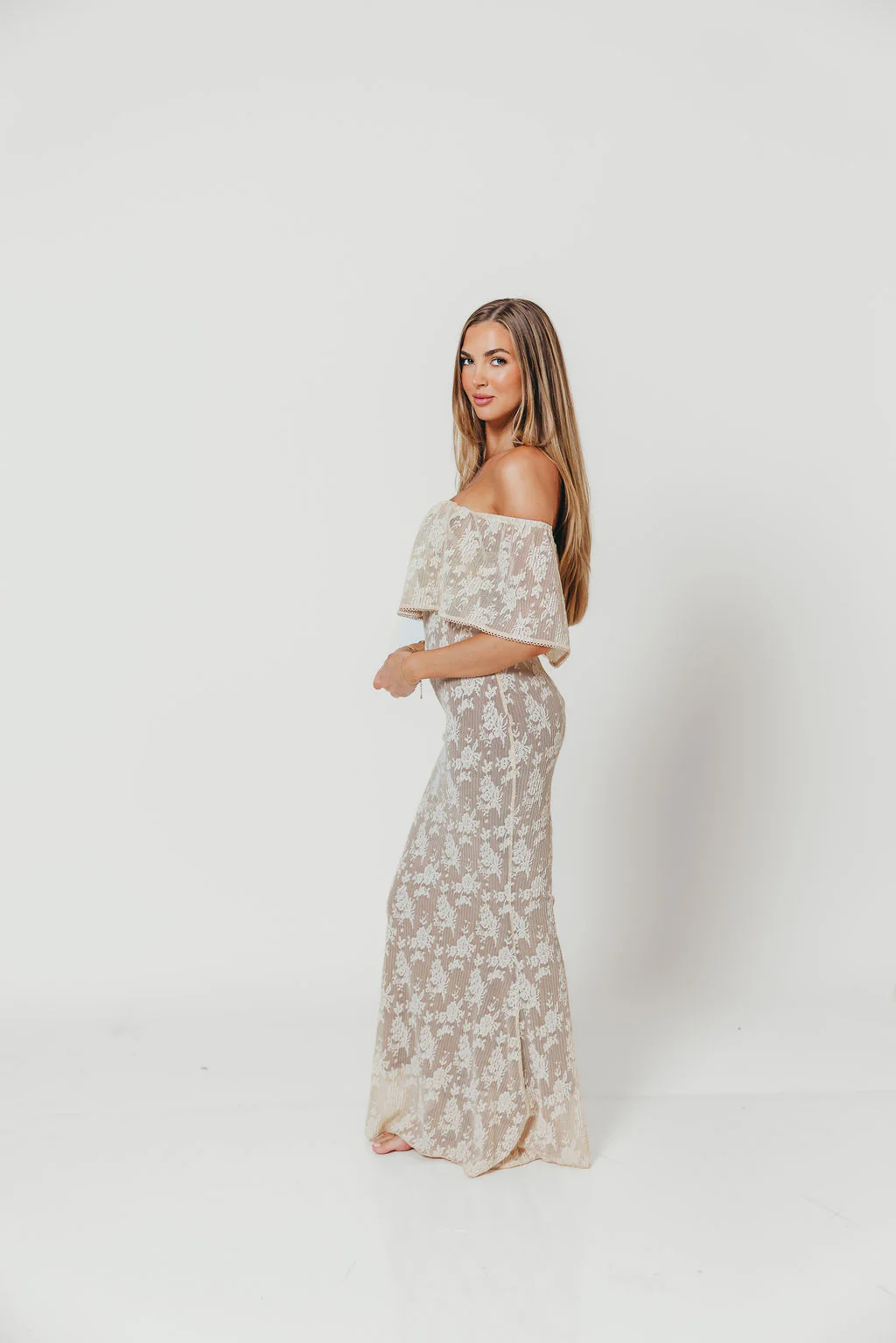 Reverie Maxi Dress in Vintage Style Lace - Image 18