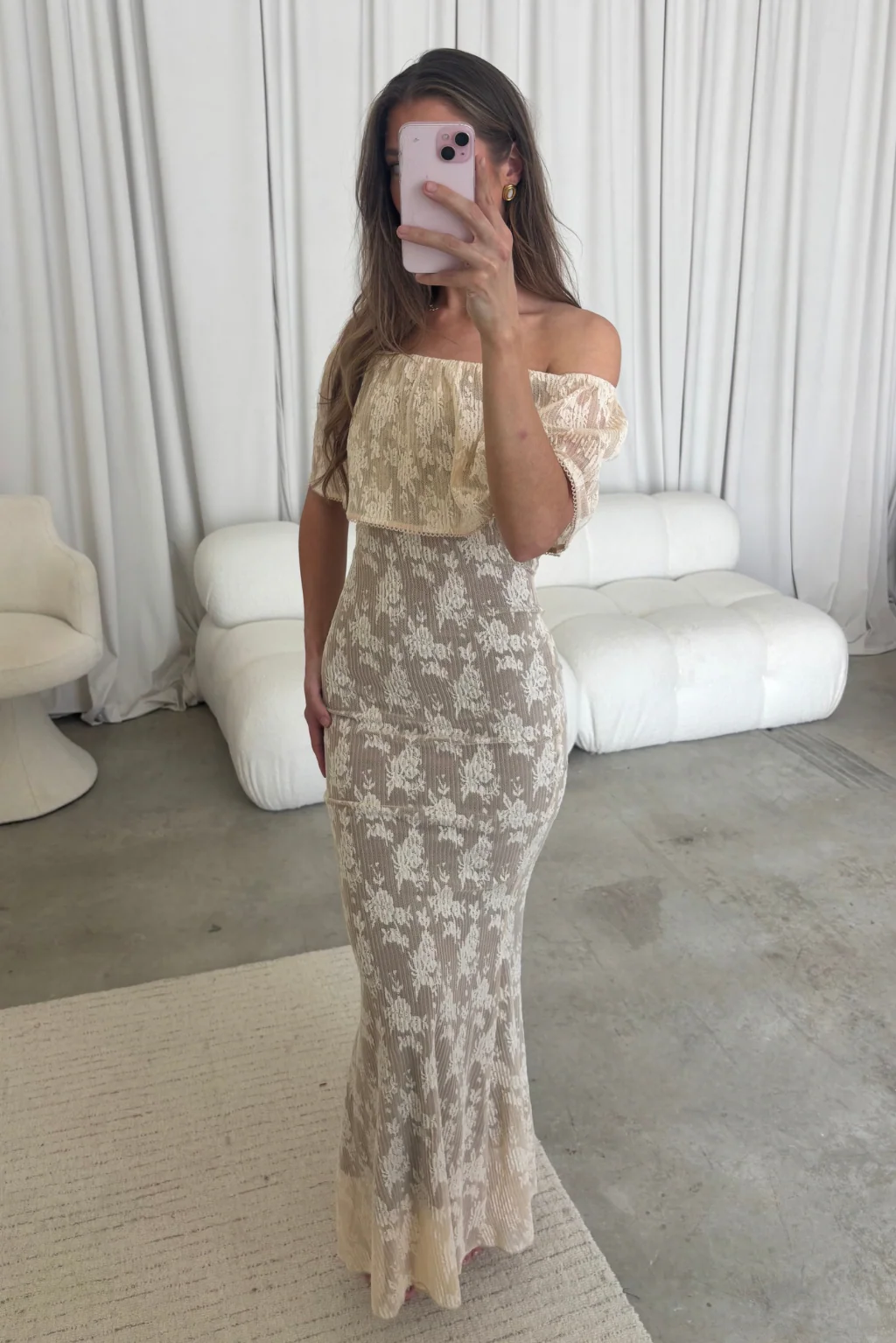 Reverie Maxi Dress in Vintage Style Lace - Image 5