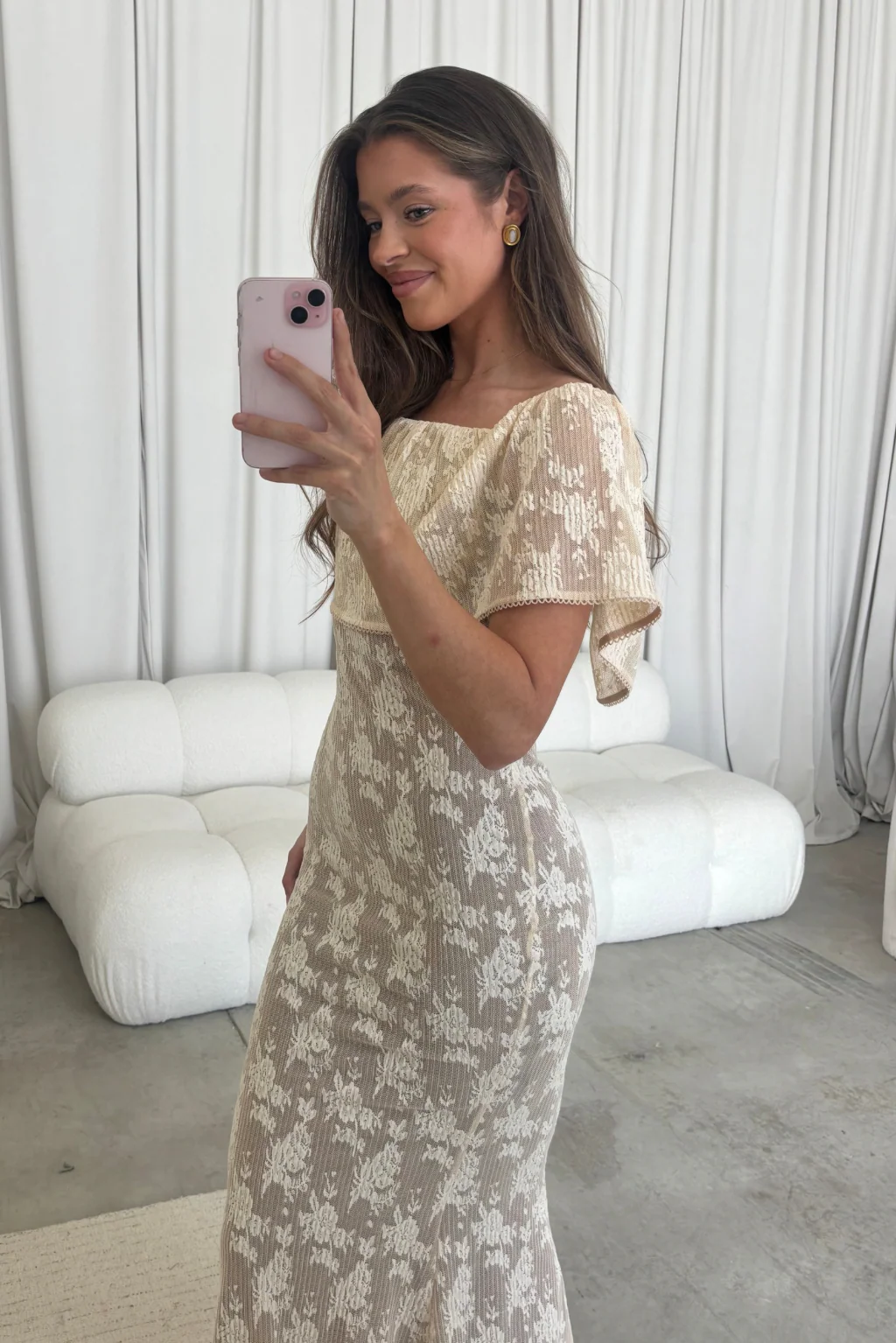 Reverie Maxi Dress in Vintage Style Lace - Image 7