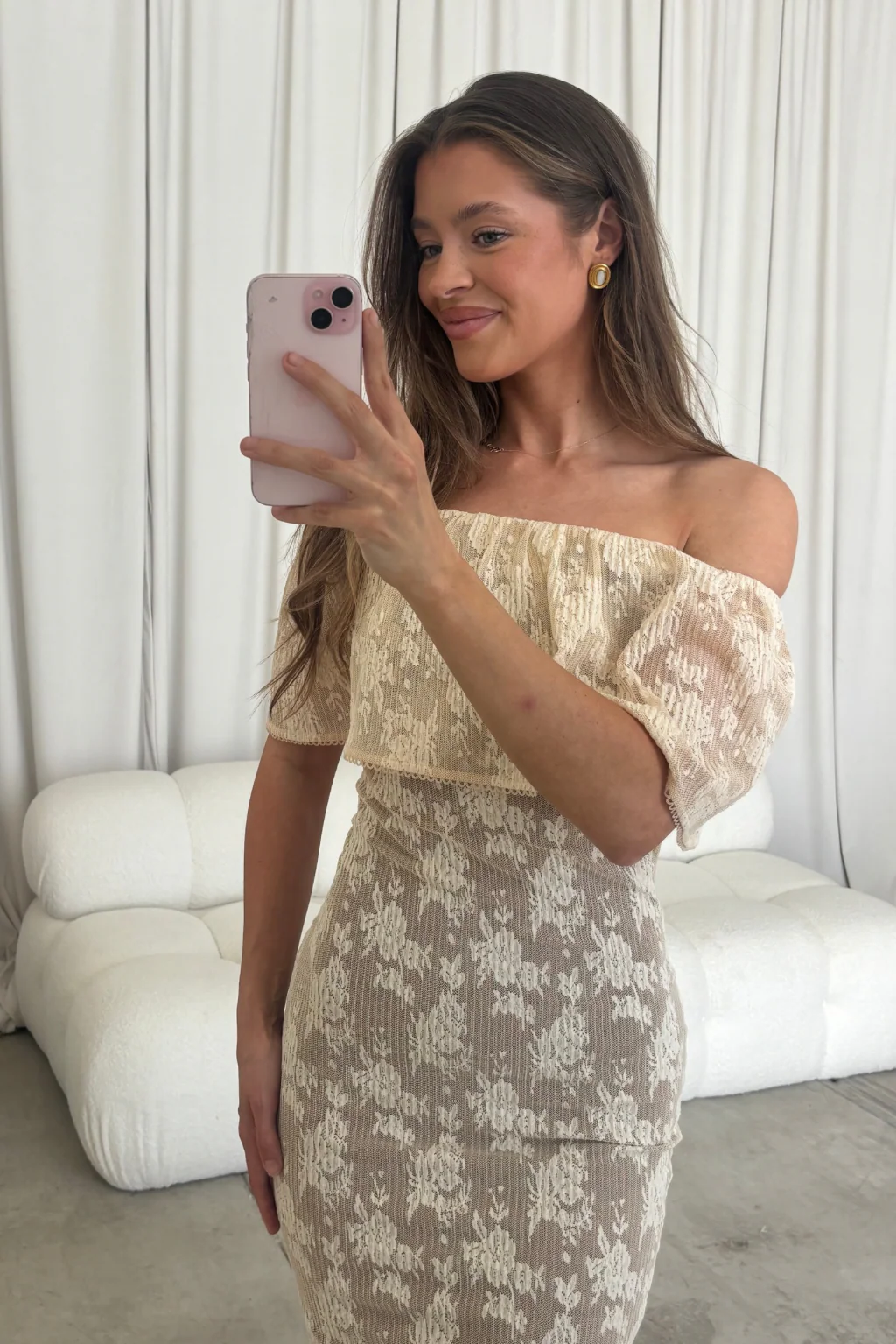 Reverie Maxi Dress in Vintage Style Lace - Image 9