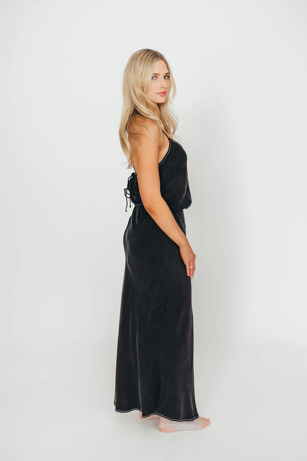 Romana Cami Top and Skirt Set in Black - Image 11