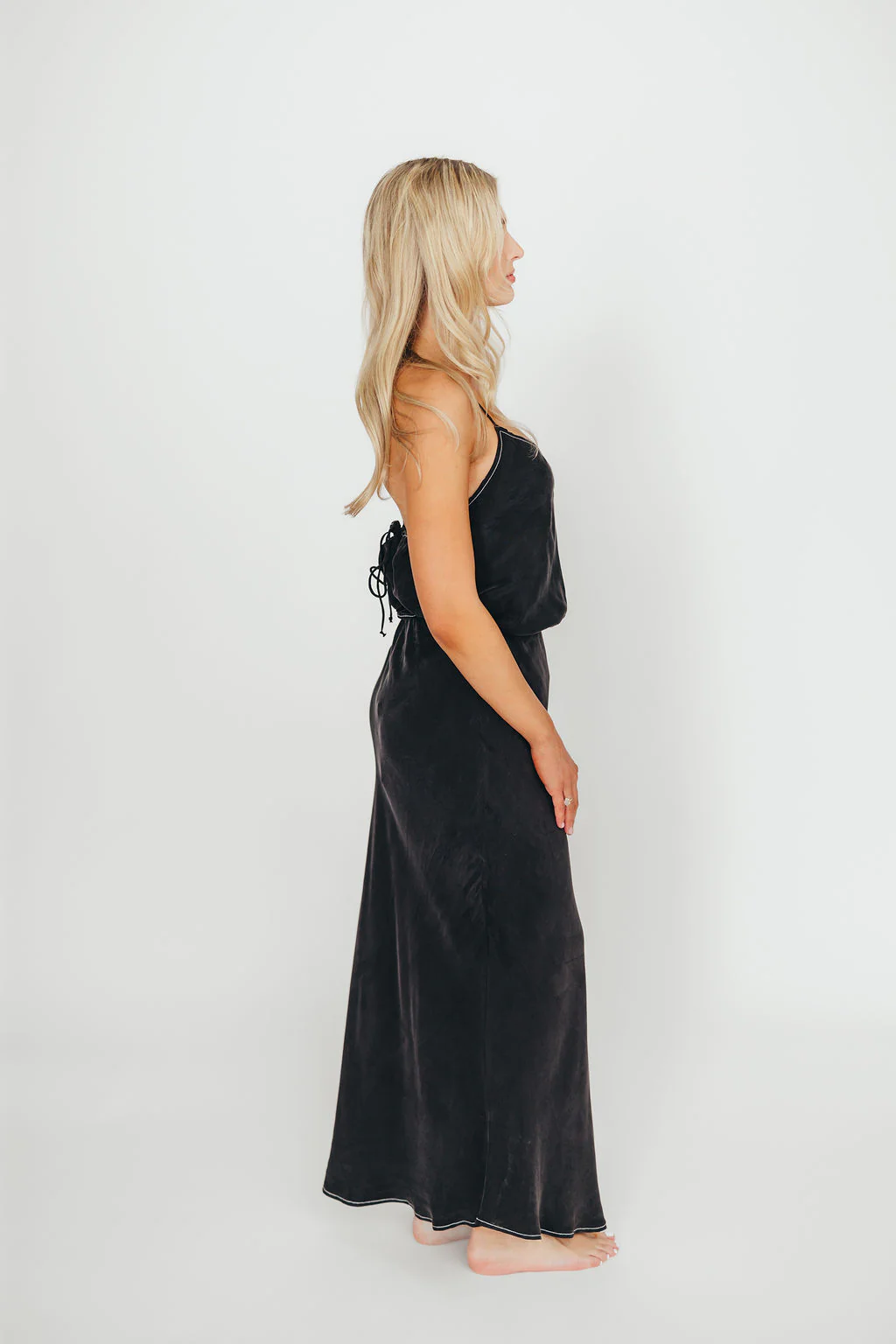 Romana Cami Top and Skirt Set in Black - Image 14