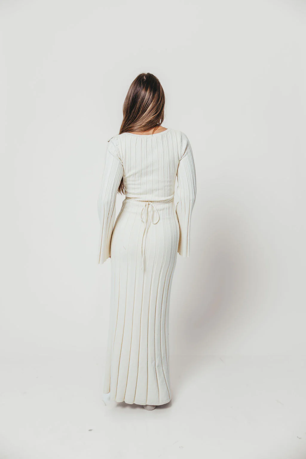 Rowan Square Neck Maxi Dress in Cream - Image 11