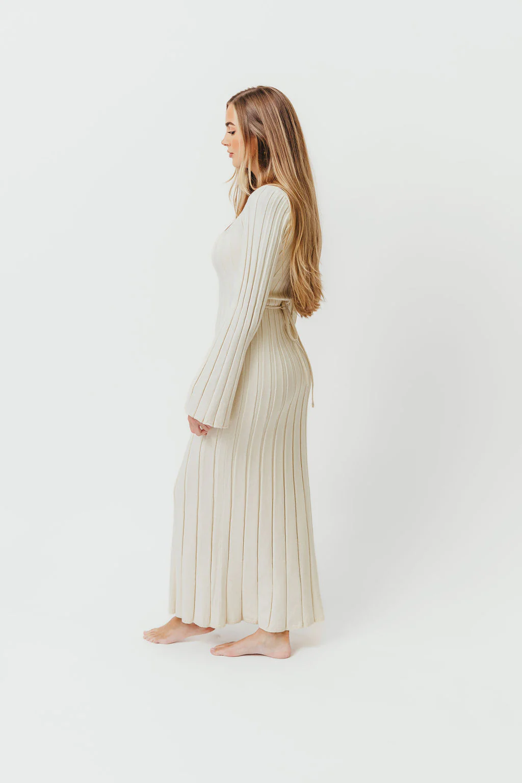 Rowan Square Neck Maxi Dress in Cream - Image 5