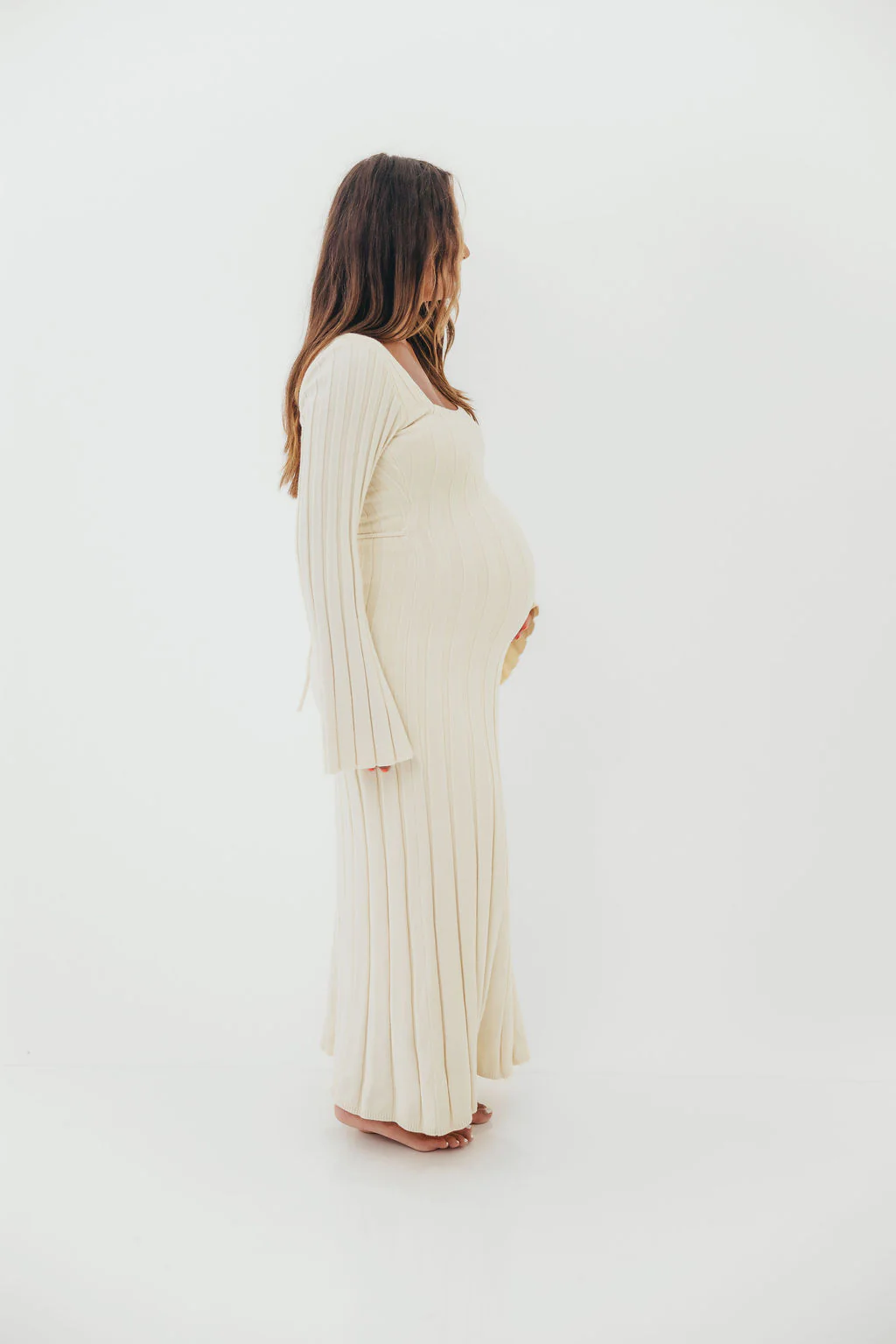 Rowan Square Neck Maxi Dress in Cream - Image 7