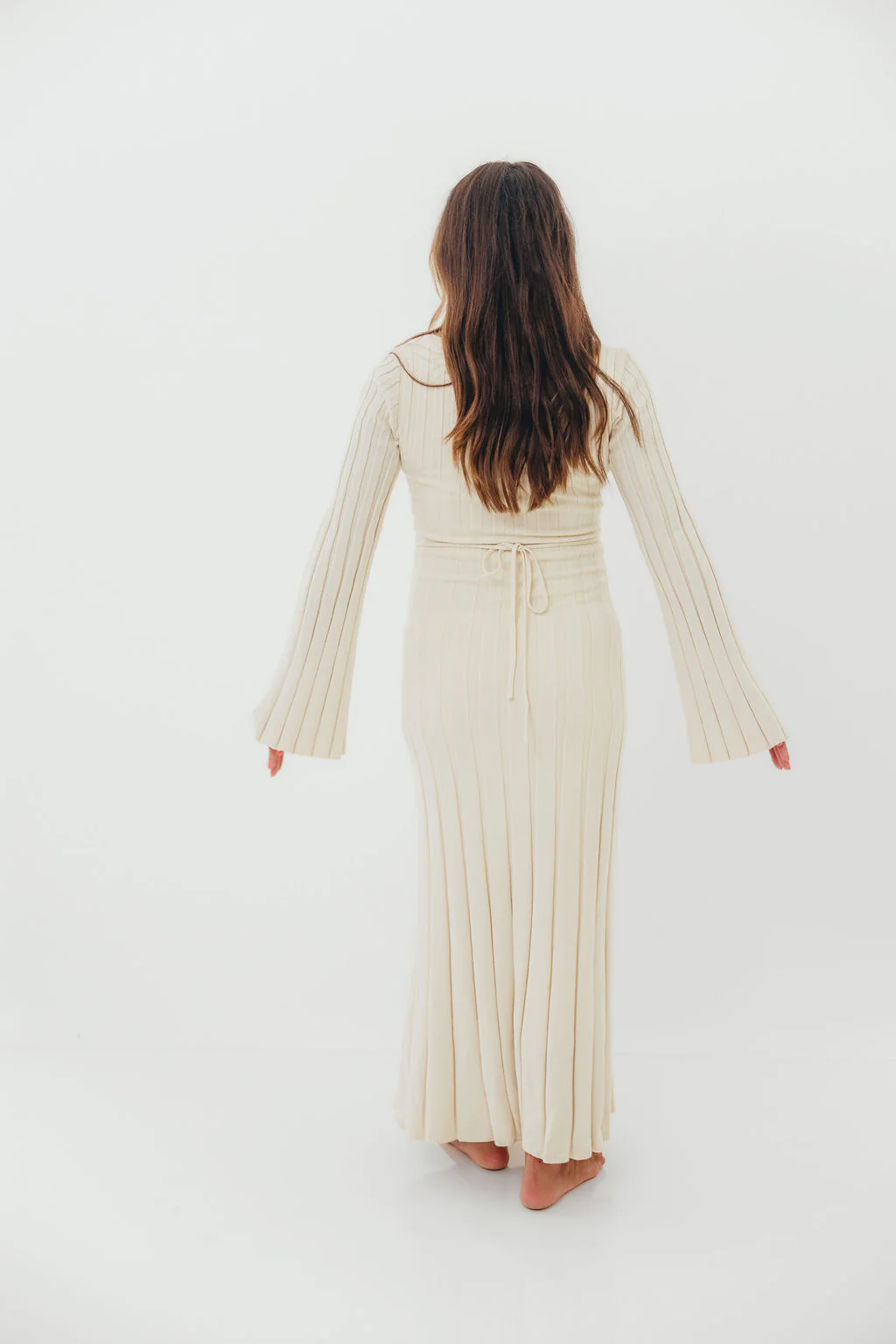 Rowan Square Neck Maxi Dress in Cream - Image 8