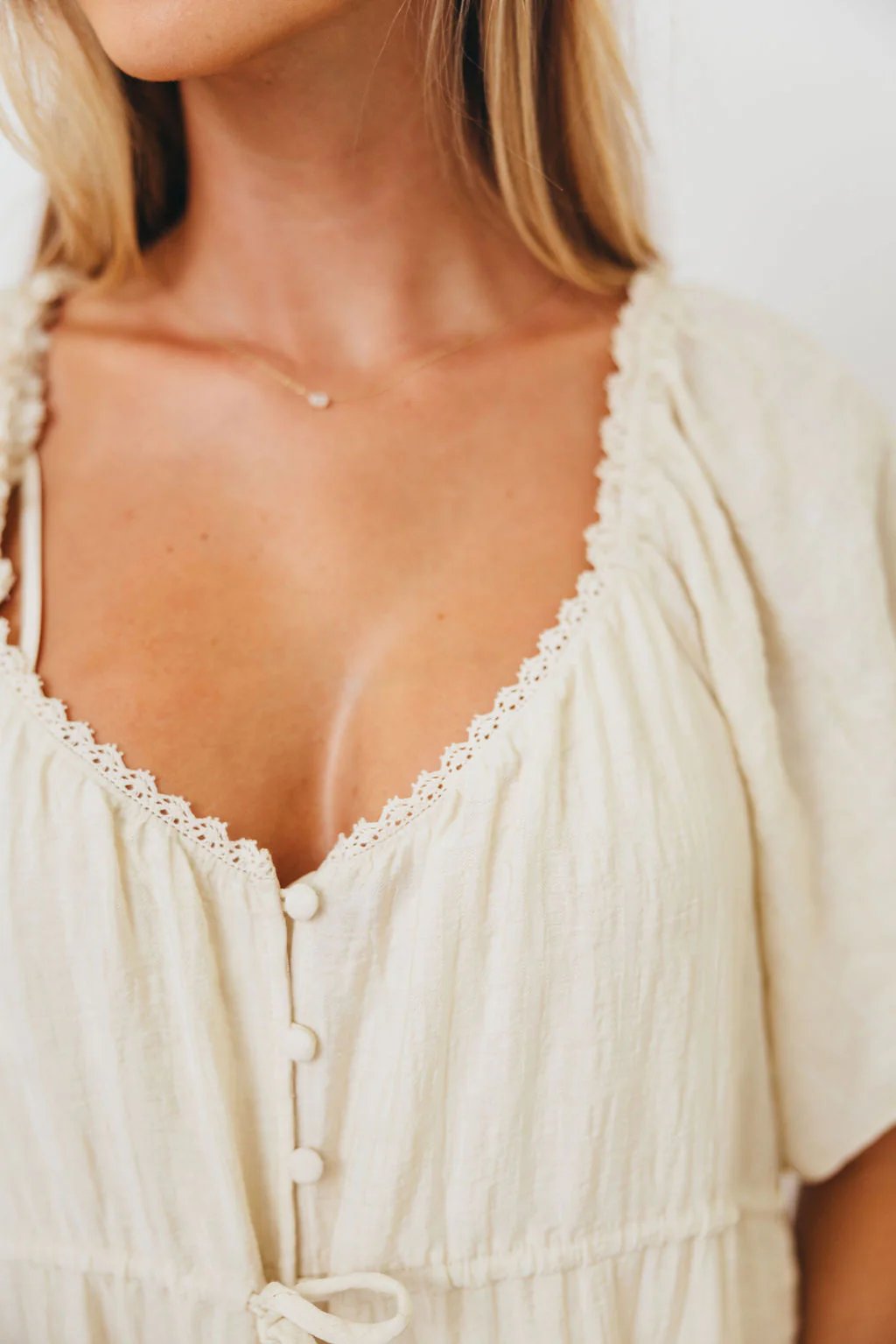 Rumi Woven Sweetheart Maxi Dress in Natural - Bump Friendly - Detachable Liner - Image 12