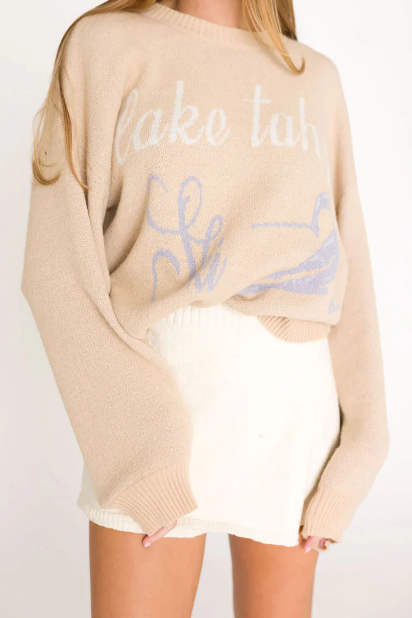 Carolina Sweater Skort in Cream - Image 3