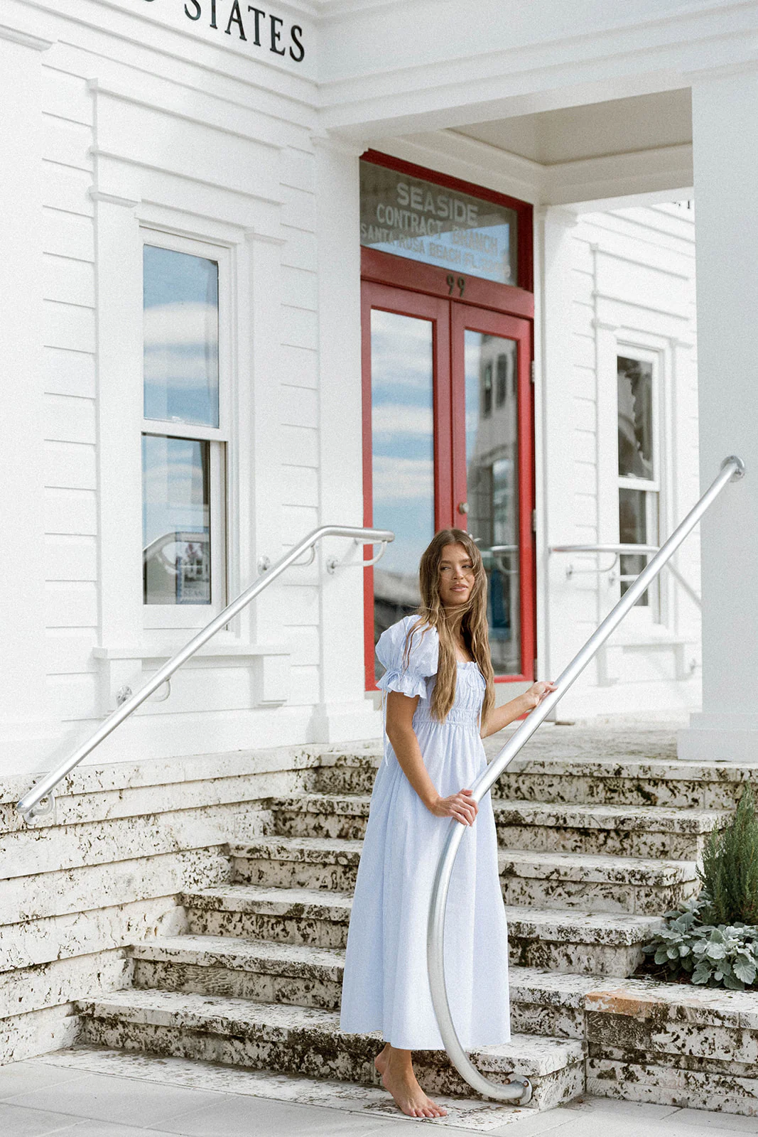 Savanna Steppe 100% Cotton Maxi Dress in Light Blue Stripe - Bump Friendly & Inclusive Sizing *6/9 PRE-ORDER* - Image 19