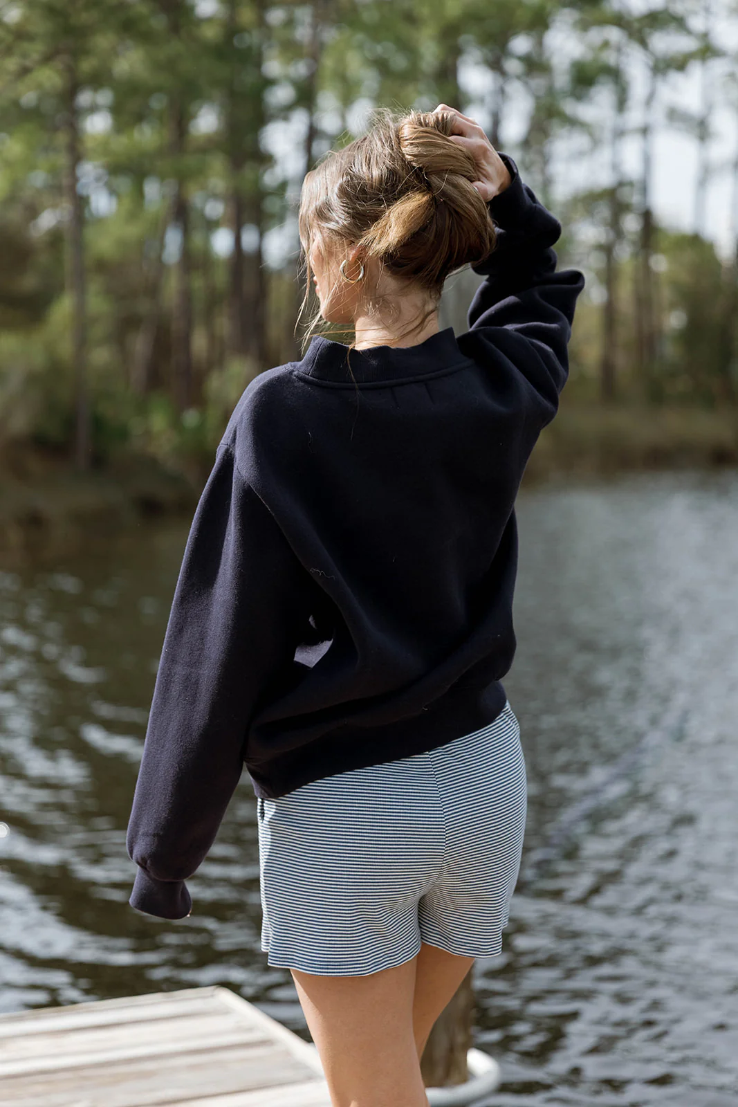 Scout Wide Neck Fleece Sweatshirt in Midnight - Image 5