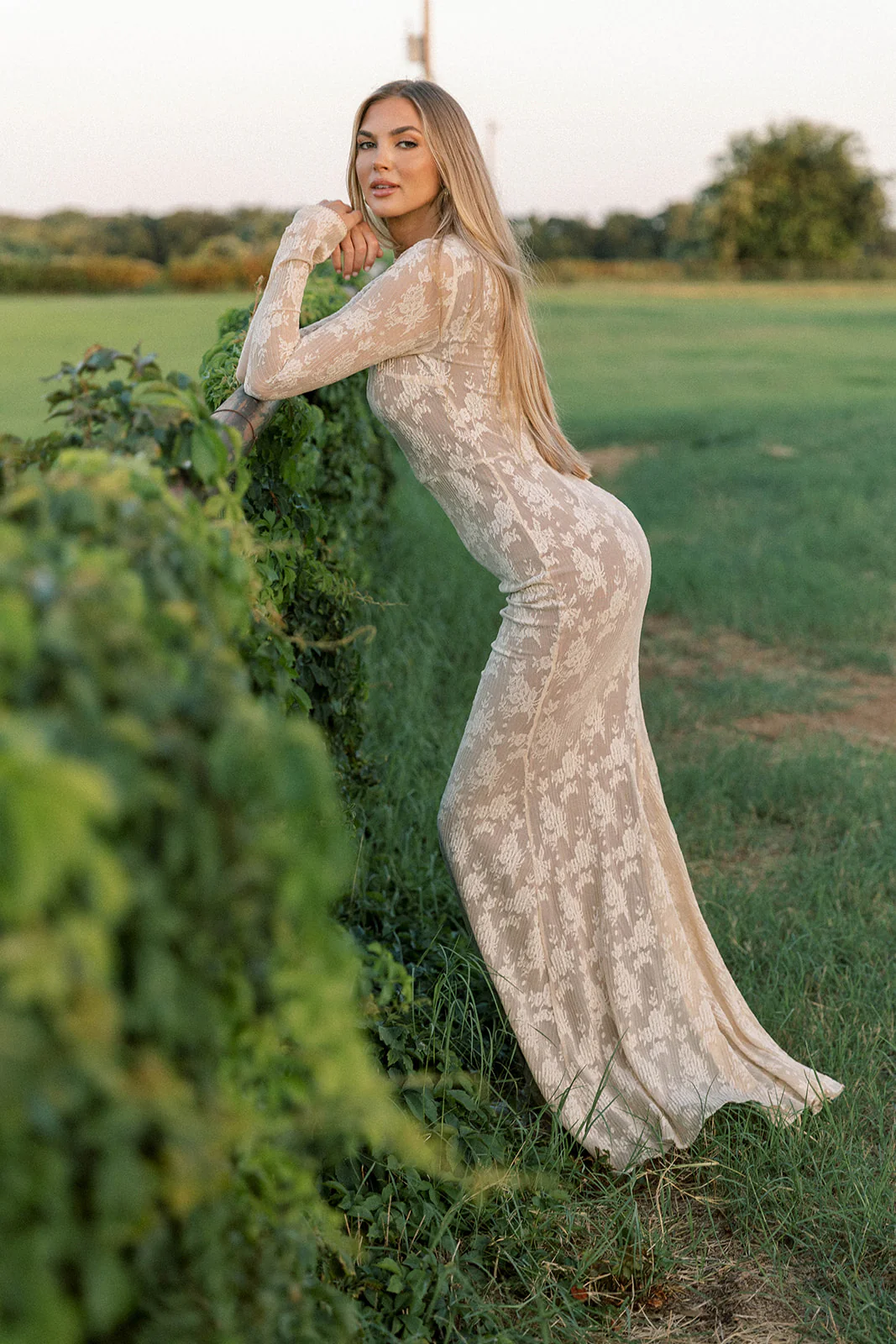 Seraphine Lace Maxi Dress in Cream - Inclusive Sizing & Bump Friendly (Size Up for Bump) - Image 29