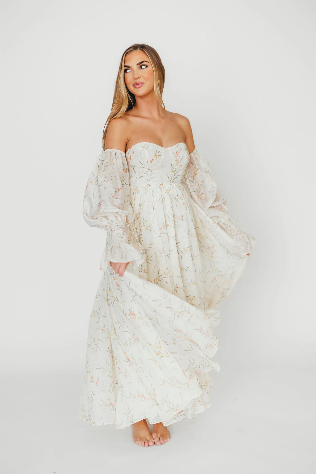 Ryder Grace Maxi Dress in Cream - Image 14