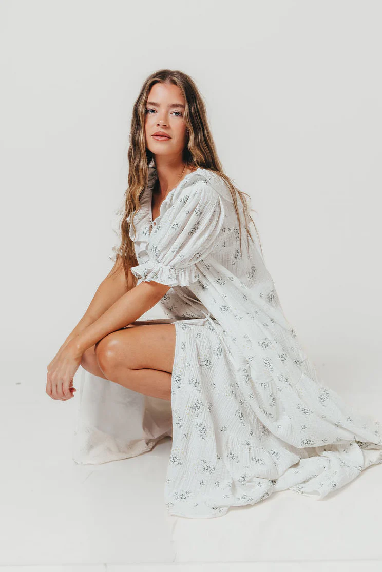 Sunday 100% Cotton Maxi Dress in Off-White - Bump Friendly & Inclusive Sizing *5/30 PRE-ORDER*
