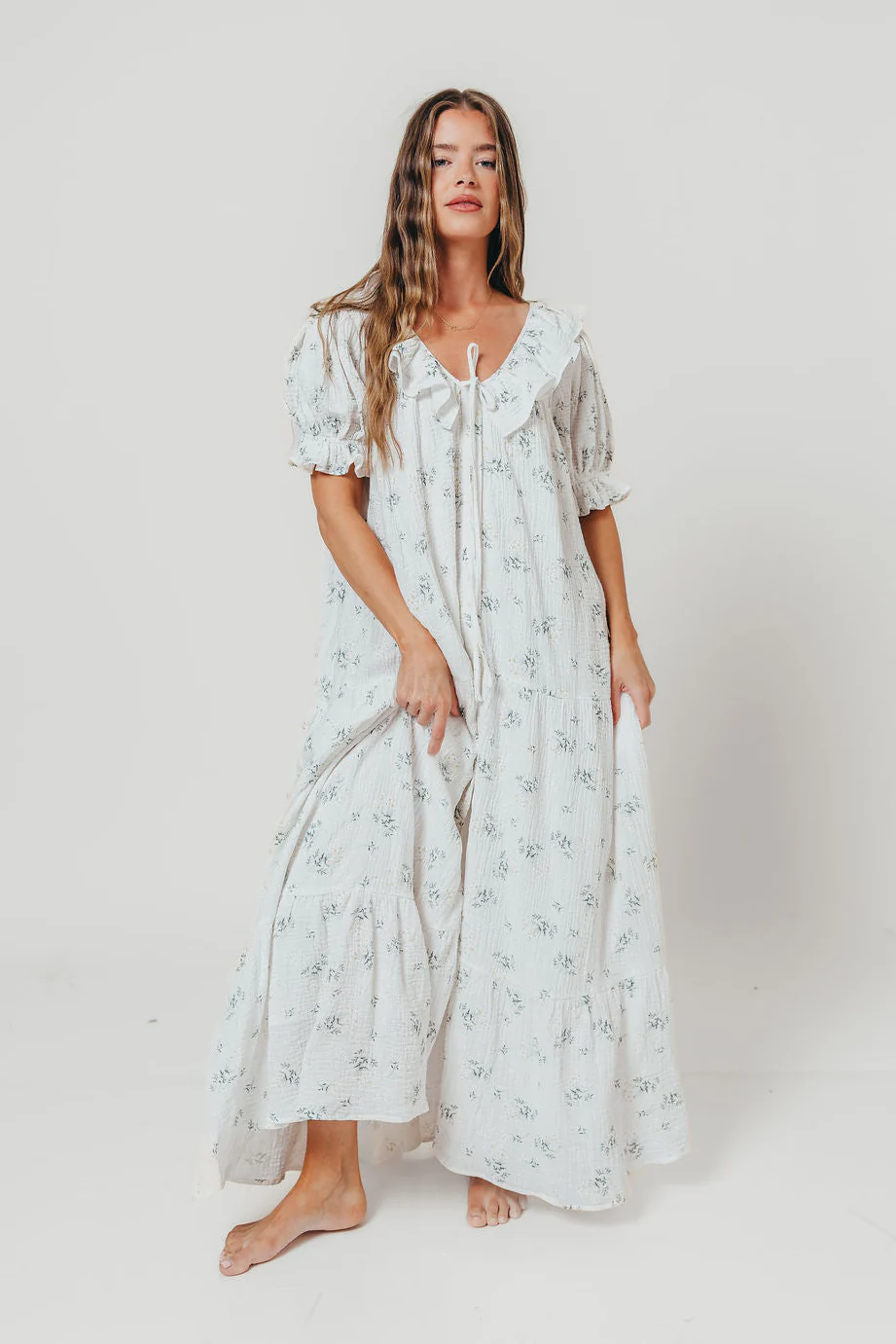 Sunday 100% Cotton Maxi Dress in Off-White - Bump Friendly & Inclusive Sizing *5/30 PRE-ORDER* - Image 2