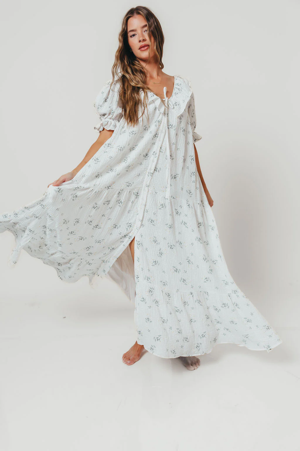 Sunday 100% Cotton Maxi Dress in Off-White - Bump Friendly & Inclusive Sizing *5/30 PRE-ORDER* - Image 3