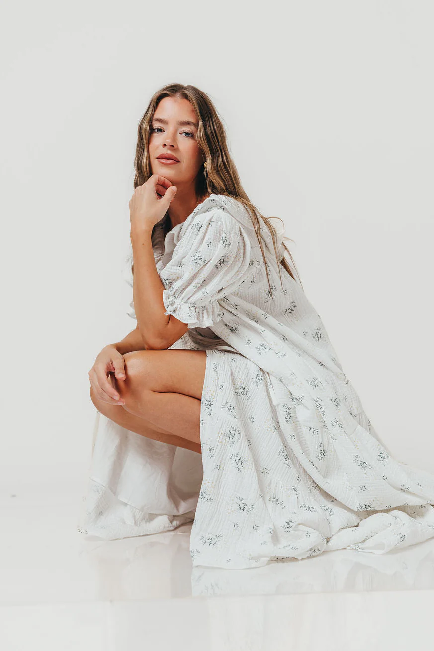 Sunday 100% Cotton Maxi Dress in Off-White - Bump Friendly & Inclusive Sizing *5/30 PRE-ORDER* - Image 4