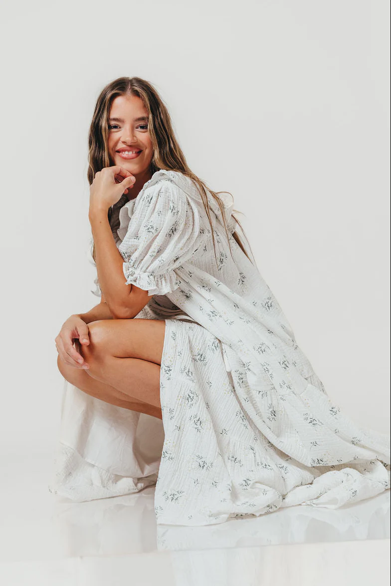 Sunday 100% Cotton Maxi Dress in Off-White - Bump Friendly & Inclusive Sizing *5/30 PRE-ORDER* - Image 6