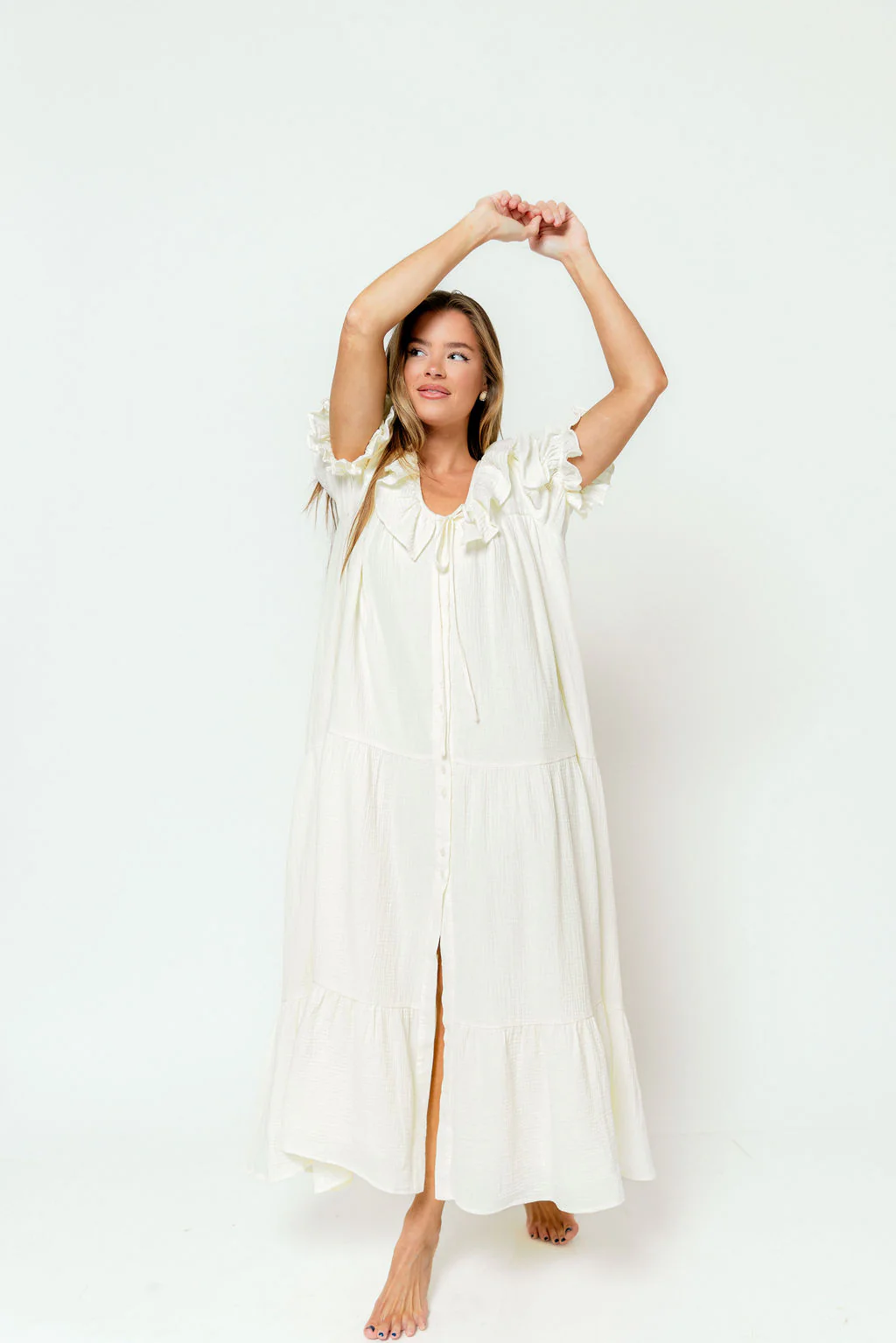 Sunday 100% Cotton Maxi Dress in Cream - Bump Friendly & Inclusive Sizing *6/23 PRE-ORDER* - Image 10