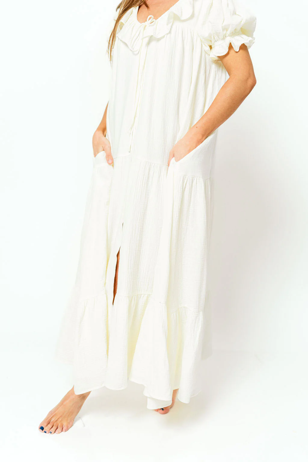 Sunday 100% Cotton Maxi Dress in Cream - Bump Friendly & Inclusive Sizing *6/23 PRE-ORDER* - Image 14
