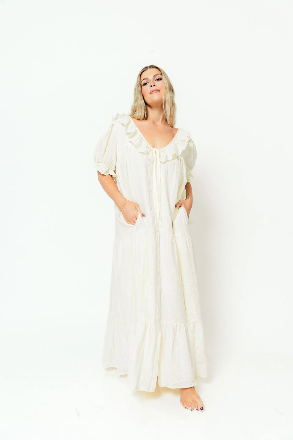 Sunday 100% Cotton Maxi Dress in Cream - Bump Friendly & Inclusive Sizing *6/23 PRE-ORDER* - Image 19