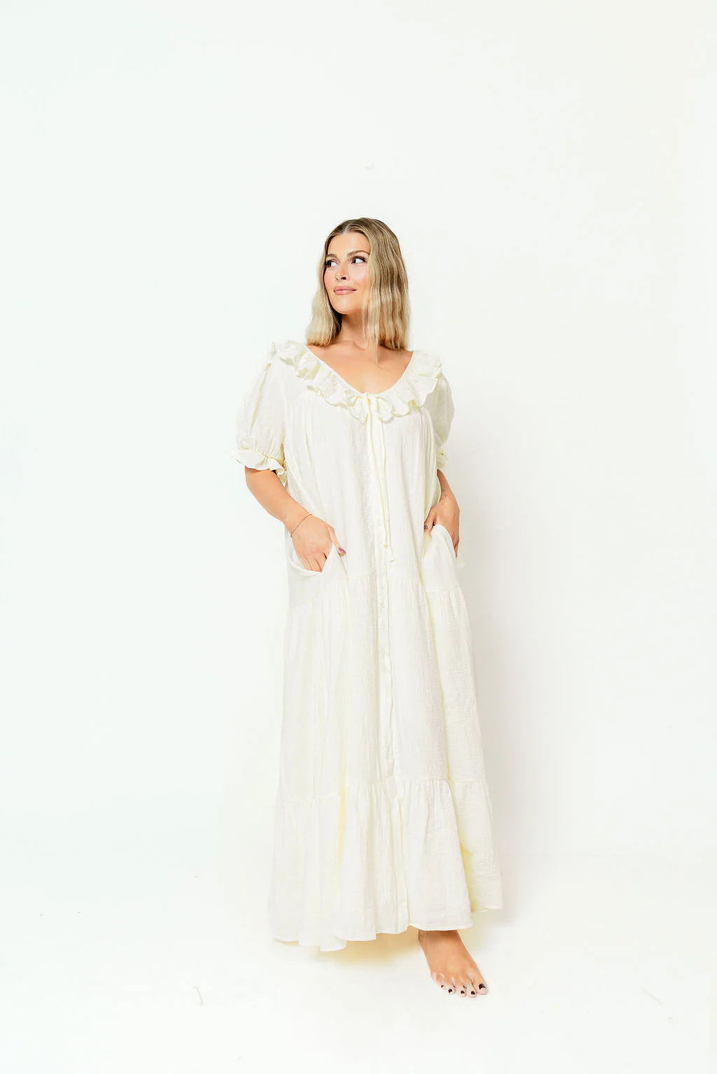 Sunday 100% Cotton Maxi Dress in Cream - Bump Friendly & Inclusive Sizing *6/23 PRE-ORDER* - Image 20