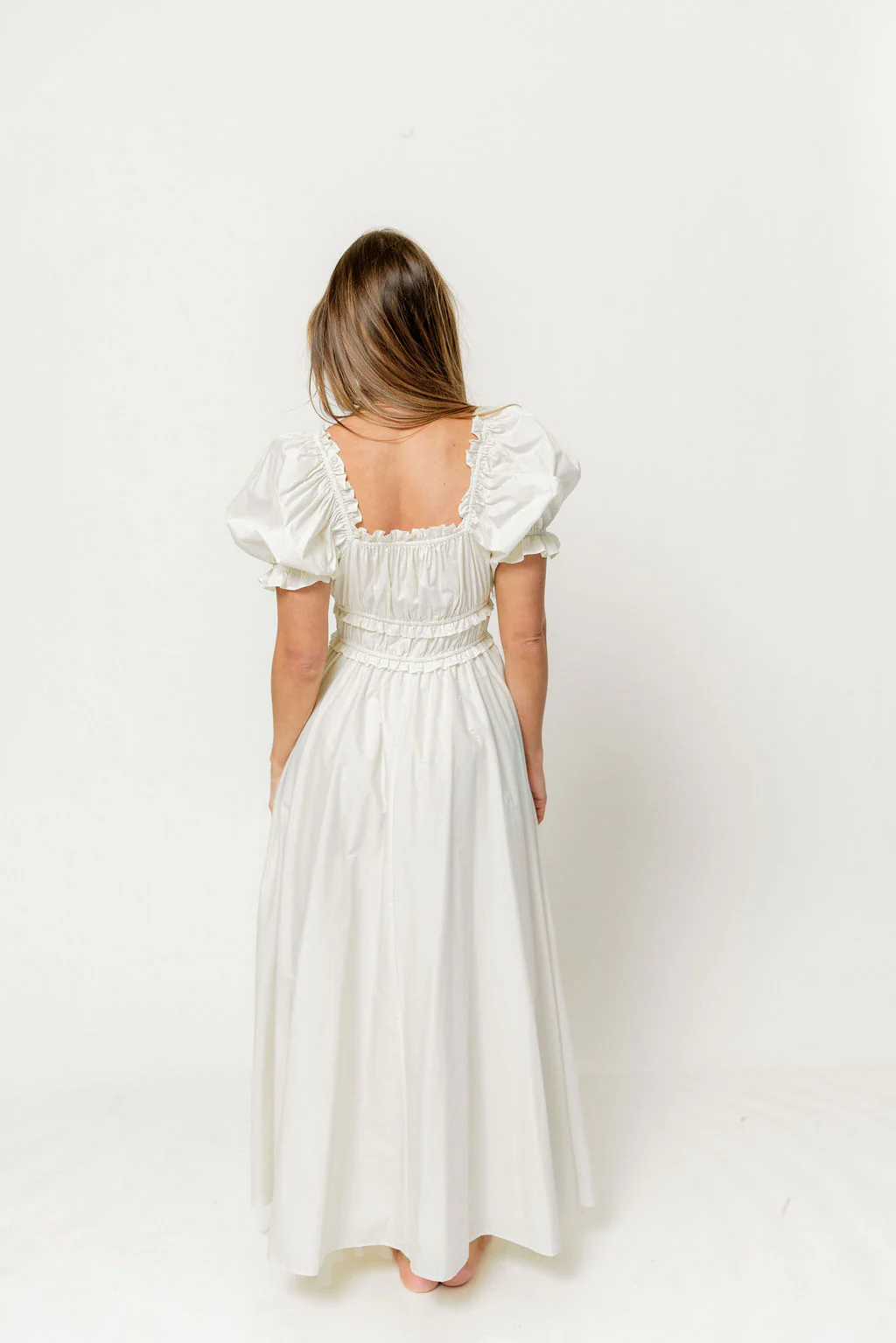 Sydnee Cotton Maxi Dress in Cream - Bump Friendly - Image 7