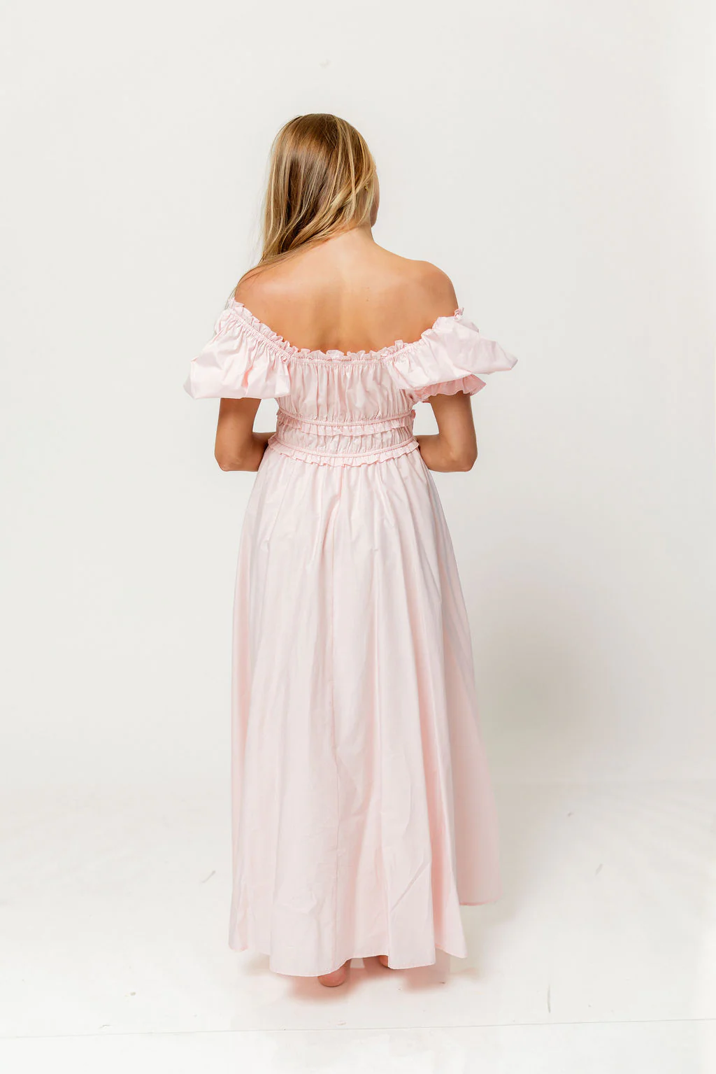 Sydnee Cotton Maxi Dress in Pale Pink - Bump Friendly - Image 6