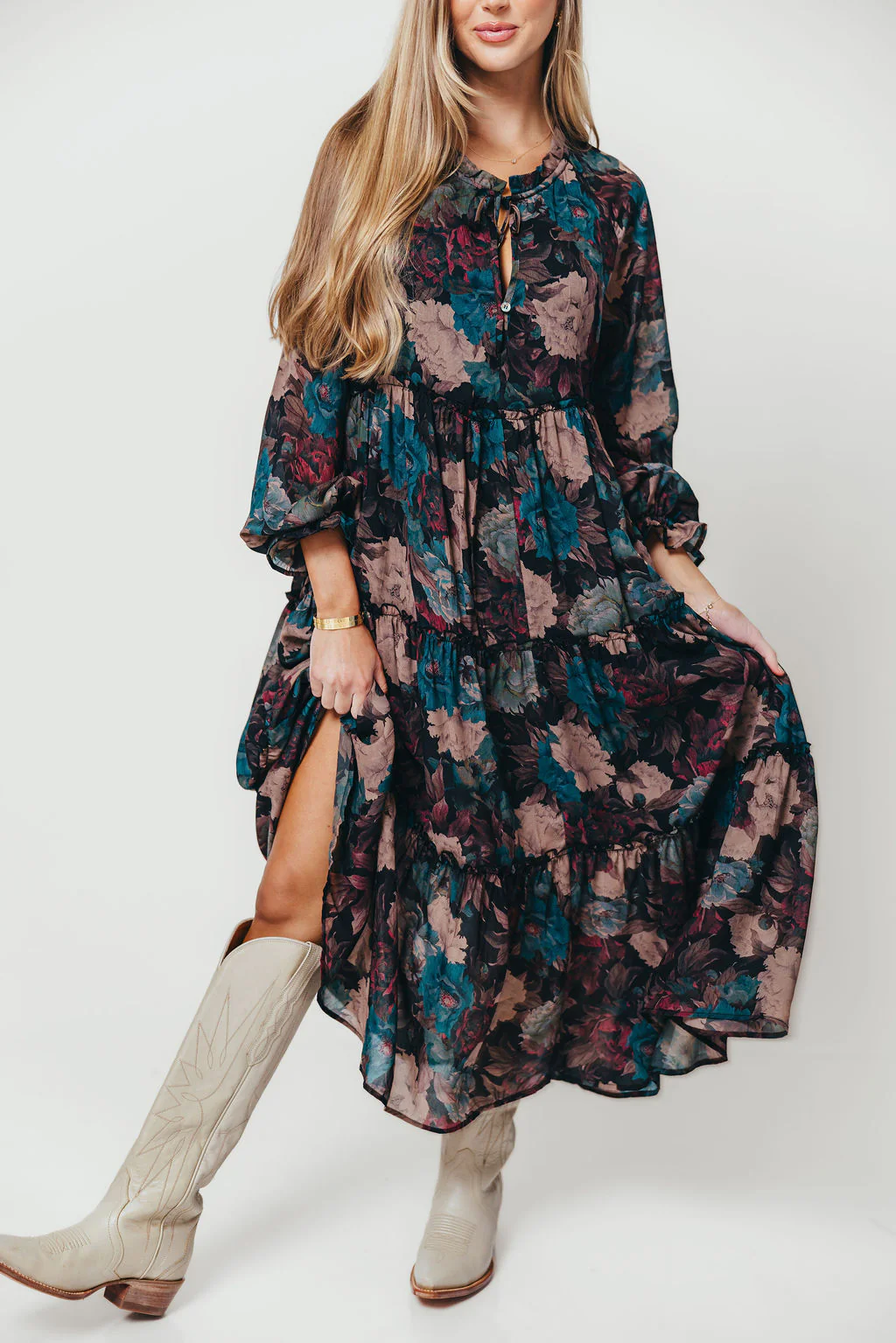 Tabitha Midi Dress in Black - Bump Friendly - Image 8