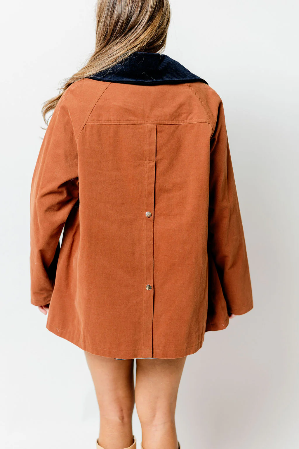 Tania Cotton Barn Jacket in Cognac *Final Sale* - Image 6