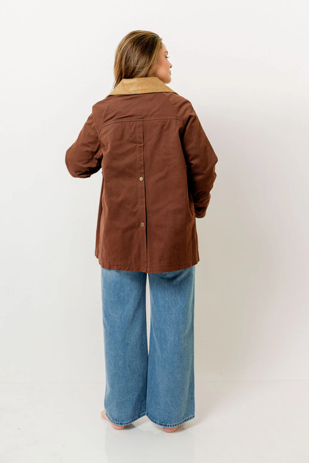 Tania Cotton Barn Jacket in Mocha *Final Sale* - Image 5