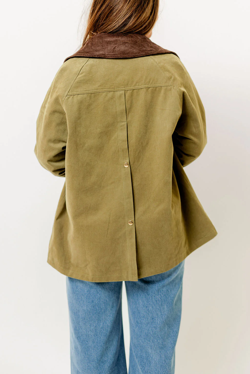 Tania Cotton Barn Jacket in Olive *Final Sale* - Image 3