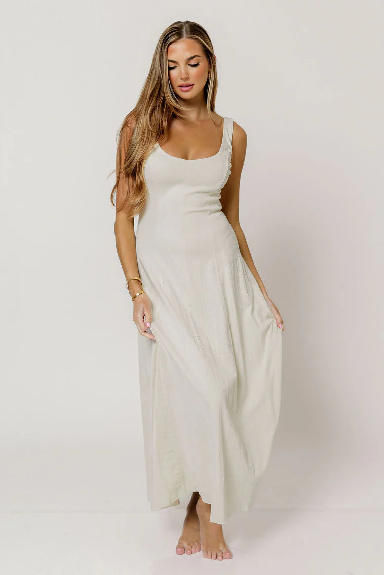 Jocelyn Midi Dress in Natural