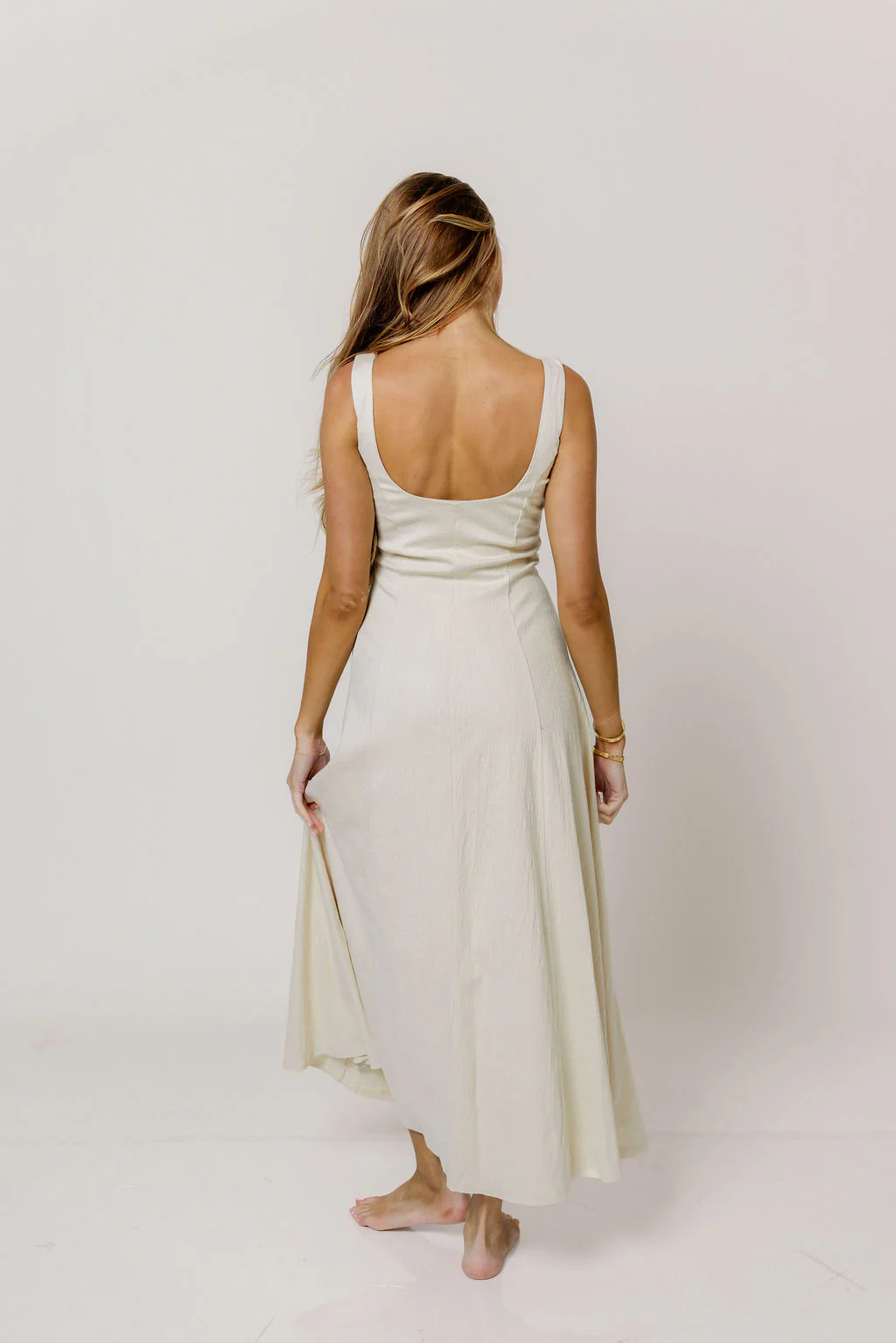 Jocelyn Midi Dress in Natural - Image 6