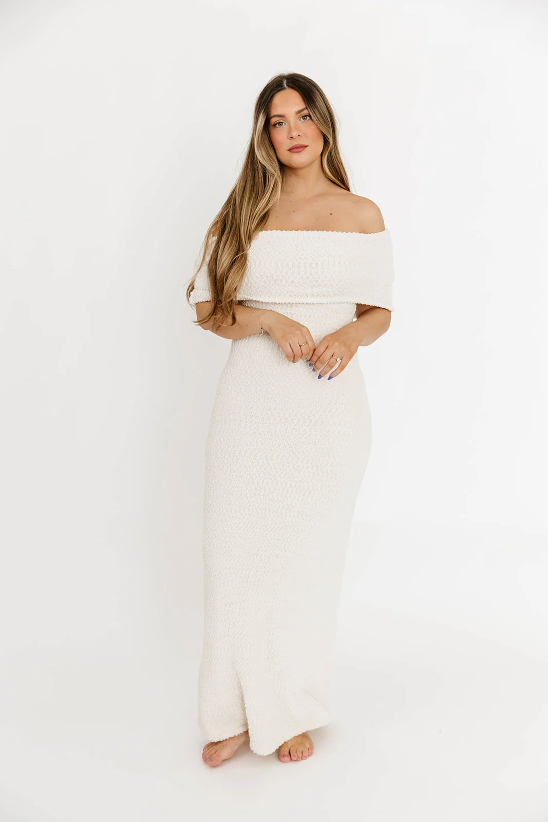 Brit Maxi Dress in Cream - Bump Friendly - Image 12