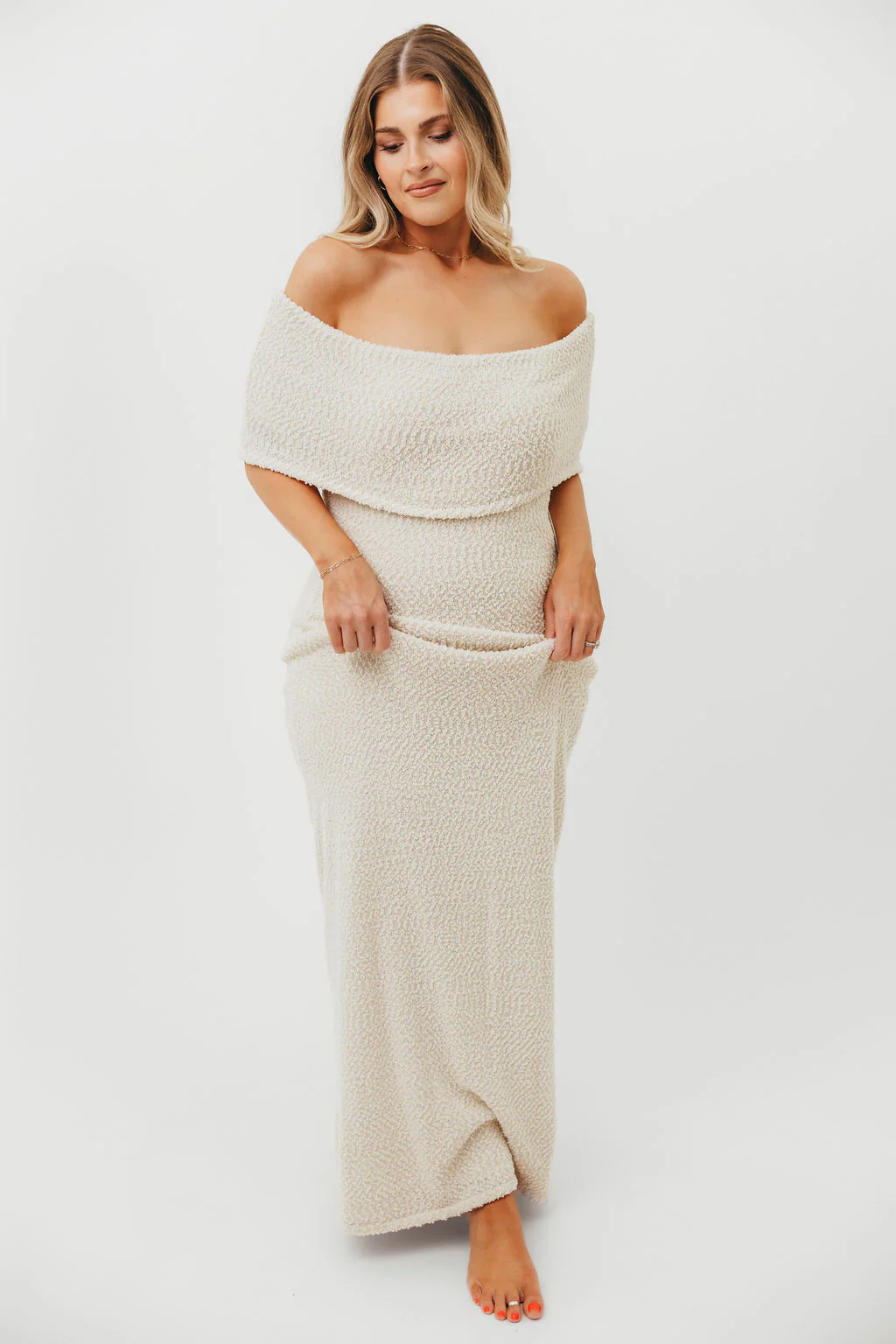 Brit Maxi Dress in Cream - Bump Friendly - Image 6