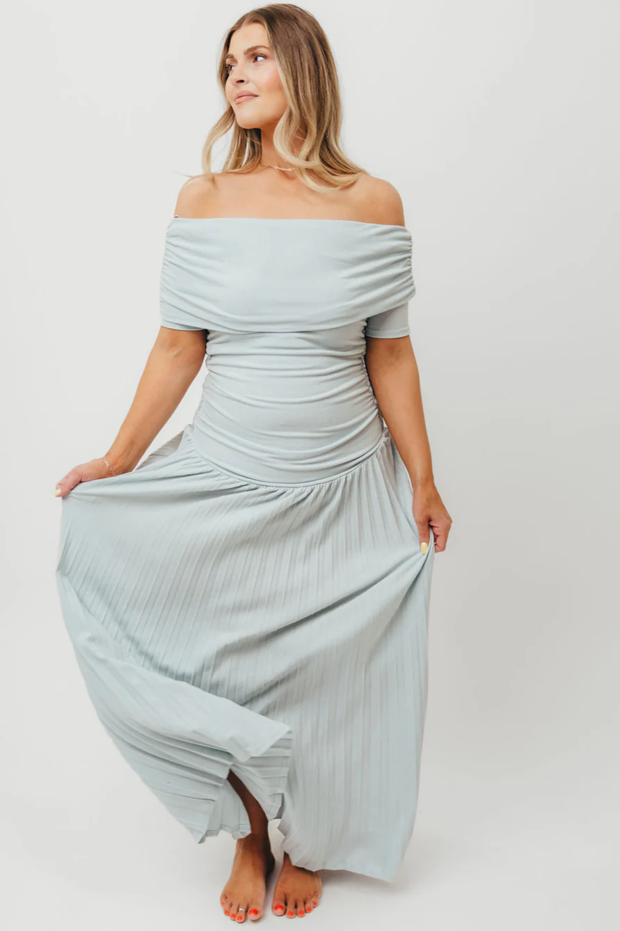 The Lennox Maxi Dress in Dusty Blue - Bump Friendly - Image 7