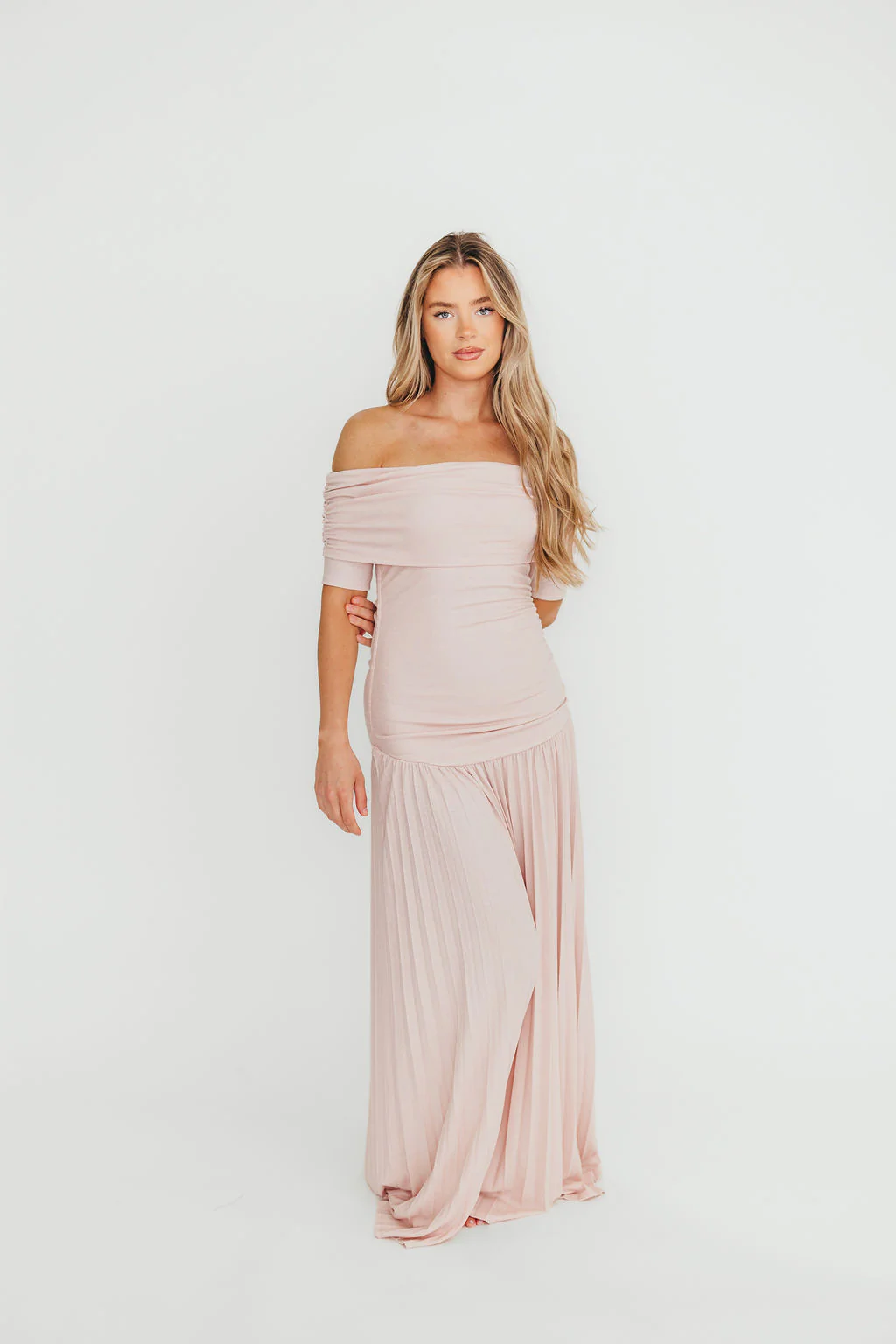 The Lennox Maxi Dress in Dusty Pink - Bump Friendly - Image 14