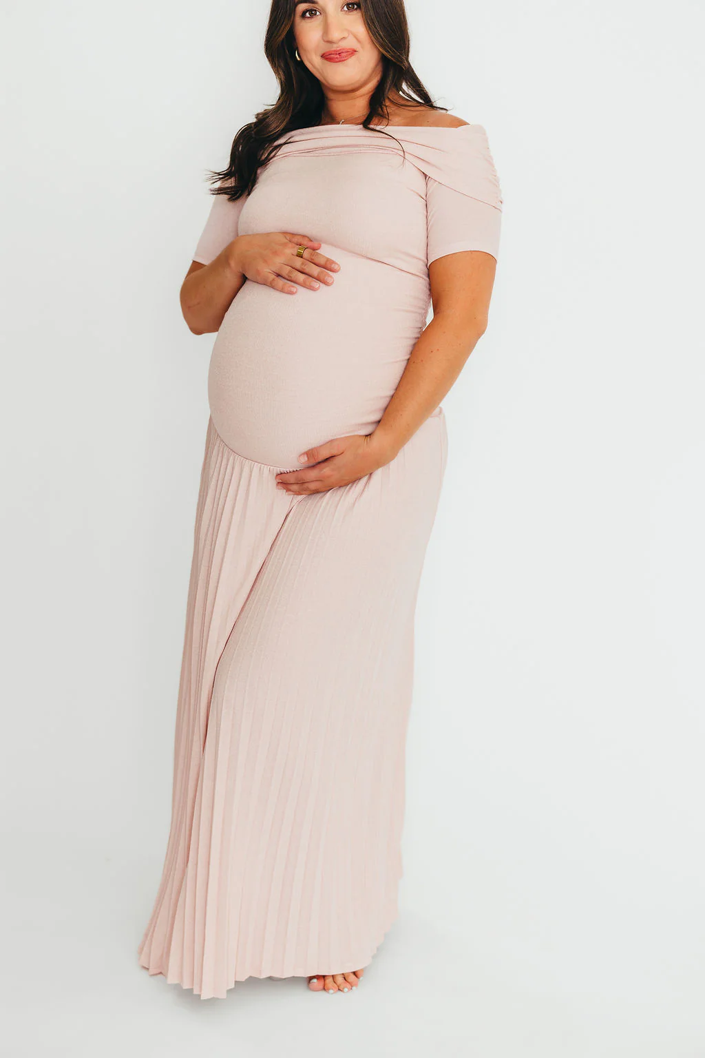 The Lennox Maxi Dress in Dusty Pink - Bump Friendly - Image 16