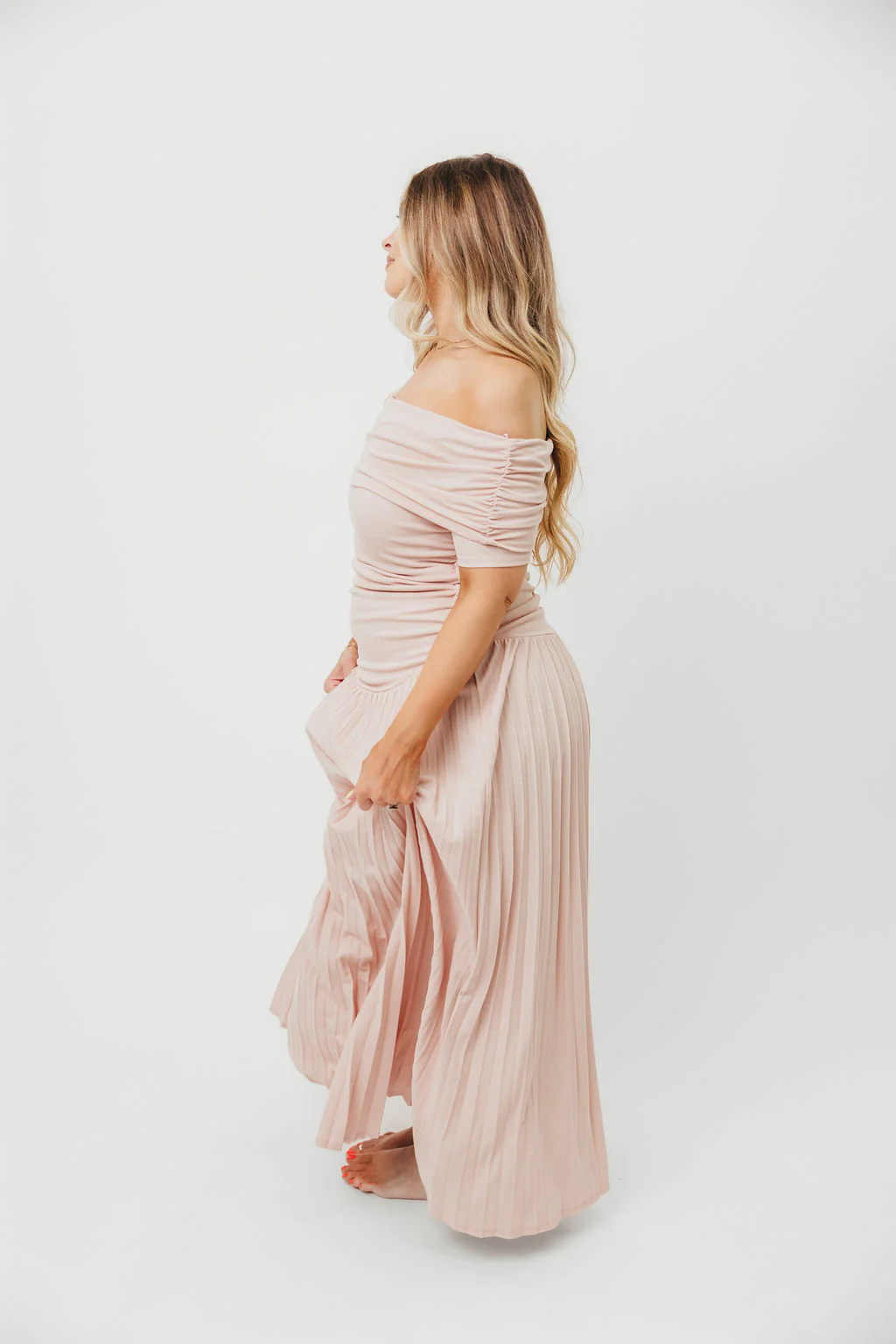 The Lennox Maxi Dress in Dusty Pink - Bump Friendly - Image 20