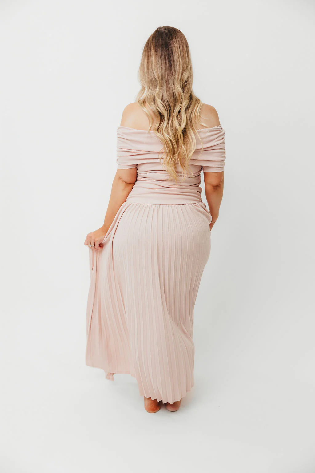 The Lennox Maxi Dress in Dusty Pink - Bump Friendly - Image 22