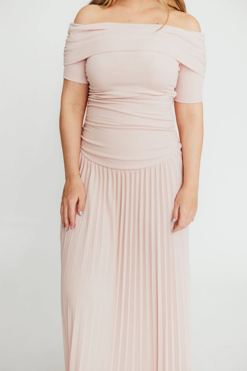 The Lennox Maxi Dress in Dusty Pink - Bump Friendly - Image 5