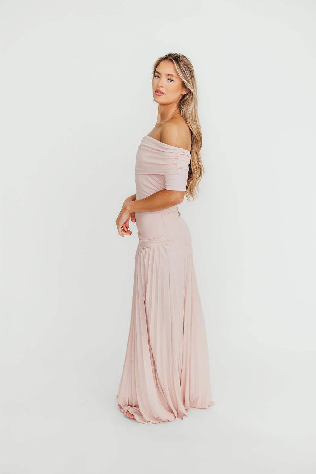 The Lennox Maxi Dress in Dusty Pink - Bump Friendly - Image 8