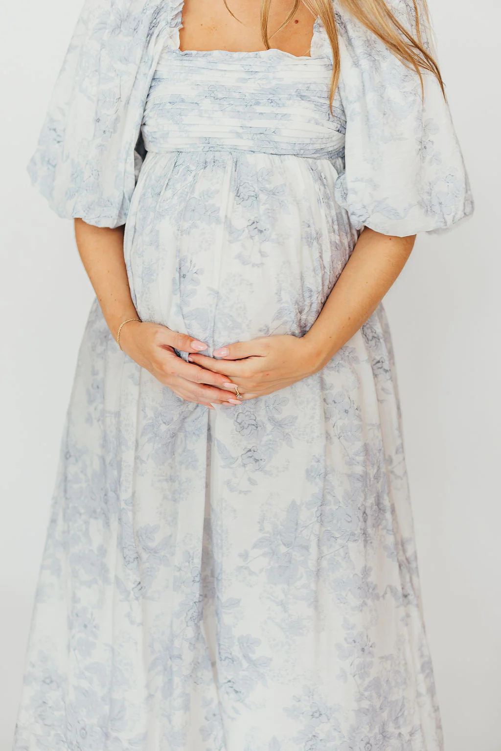 Melody Maxi Dress with Pleats and Bow Detail in Blue Floral - Bump Friendly & Inclusive Sizing (S-3XL) - Image 71